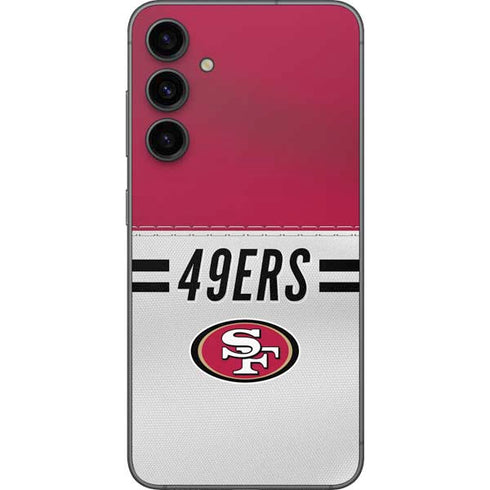 NFL San Francisco 49ers White Striped Galaxy S23 FE Skin