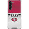 NFL San Francisco 49ers White Striped Galaxy S23 Plus Clear Case