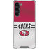 NFL San Francisco 49ers White Striped Galaxy S23 Plus Clear Case
