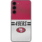 NFL San Francisco 49ers White Striped Galaxy S23 Plus Skin