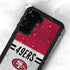 NFL San Francisco 49ers White Striped Galaxy S23 Plus Waterproof Case