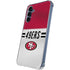 NFL San Francisco 49ers White Striped Galaxy S24 Clear Case