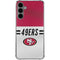 NFL San Francisco 49ers White Striped Galaxy S24 Plus Clear Case