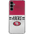 NFL San Francisco 49ers White Striped Galaxy S24 Plus Clear Case
