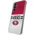 NFL San Francisco 49ers White Striped Galaxy S24 Plus Clear Case