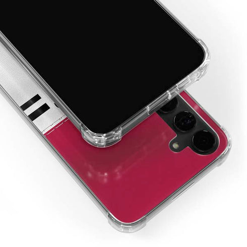 NFL San Francisco 49ers White Striped Galaxy S24 Plus Clear Case