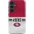 NFL San Francisco 49ers White Striped Galaxy S24 Plus Impact Case