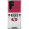NFL San Francisco 49ers White Striped Galaxy S24 Ultra Clear Case