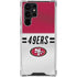 NFL San Francisco 49ers White Striped Galaxy S24 Ultra Clear Case