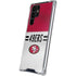 NFL San Francisco 49ers White Striped Galaxy S24 Ultra Clear Case