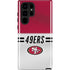NFL San Francisco 49ers White Striped Galaxy S24 Ultra Impact Case