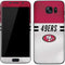 NFL San Francisco 49ers White Striped Galaxy S7 Skin