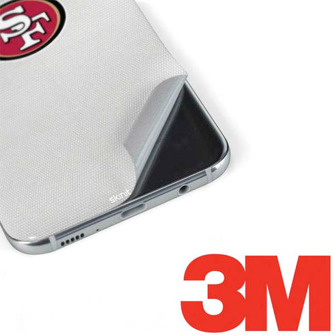 NFL San Francisco 49ers White Striped Galaxy S8 Skin
