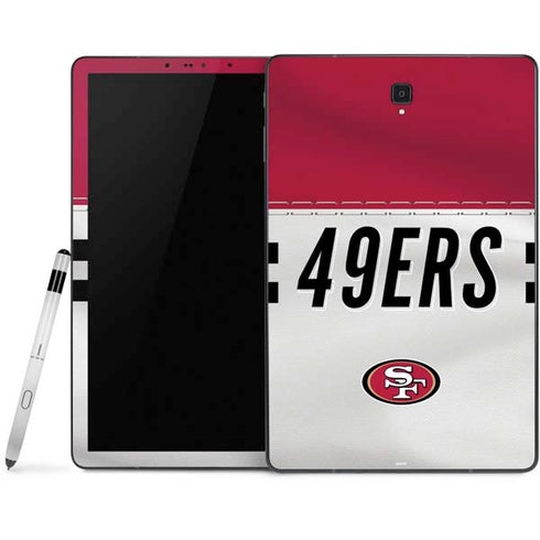 NFL San Francisco 49ers White Striped Samsung Galaxy Tab Skin