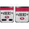 NFL San Francisco 49ers White Striped Galaxy Z Flip Skin