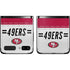 NFL San Francisco 49ers White Striped Galaxy Z Flip Skin