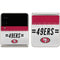 NFL San Francisco 49ers White Striped Galaxy Z Flip3 5G Skin