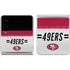 NFL San Francisco 49ers White Striped Galaxy Z Flip3 5G Skin