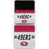 NFL San Francisco 49ers White Striped Galaxy Z Flip3 5G Skin