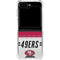 NFL San Francisco 49ers White Striped Galaxy Z Flip5 5G Clear Case