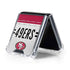 NFL San Francisco 49ers White Striped Galaxy Z Flip5 5G Clear Case