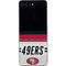 NFL San Francisco 49ers White Striped Galaxy Z Flip5 5G Skin
