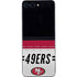NFL San Francisco 49ers White Striped Galaxy Z Flip5 5G Skin