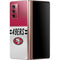 NFL San Francisco 49ers White Striped Galaxy Z Fold2 5G Skin