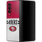 NFL San Francisco 49ers White Striped Galaxy Z Fold3 5G Skin