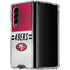 NFL San Francisco 49ers White Striped Galaxy Z Fold4 5G Clear Case
