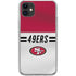 NFL San Francisco 49ers White Striped iPhone 11 Clear Case