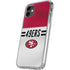 NFL San Francisco 49ers White Striped iPhone 11 Clear Case