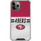 NFL San Francisco 49ers White Striped iPhone 11 Pro Max Clear Case