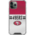 NFL San Francisco 49ers White Striped iPhone 11 Pro Max Clear Case