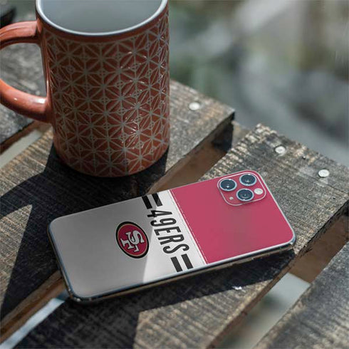 NFL San Francisco 49ers White Striped iPhone 11 Pro Max Skin
