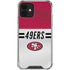 NFL San Francisco 49ers White Striped iPhone 12 Mini Clear Case