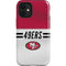 NFL San Francisco 49ers White Striped iPhone 12 Mini Impact Case