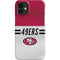 NFL San Francisco 49ers White Striped iPhone 12 Mini Lite Case