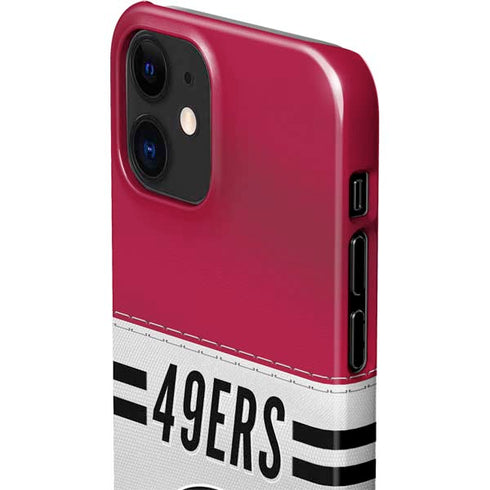 NFL San Francisco 49ers White Striped iPhone 12 Mini Lite Case