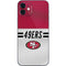 NFL San Francisco 49ers White Striped iPhone 12 Mini Skin