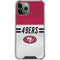 NFL San Francisco 49ers White Striped iPhone 12 Pro Clear Case