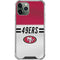 NFL San Francisco 49ers White Striped iPhone 12 Pro Max Clear Case