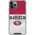 NFL San Francisco 49ers White Striped iPhone 12 Pro Max Clear Case