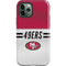 NFL San Francisco 49ers White Striped iPhone 12 Pro Max Impact Case