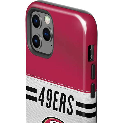NFL San Francisco 49ers White Striped iPhone 12 Pro Max Impact Case