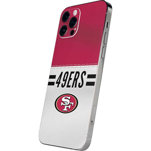 NFL San Francisco 49ers White Striped iPhone 12 Pro Max Skin