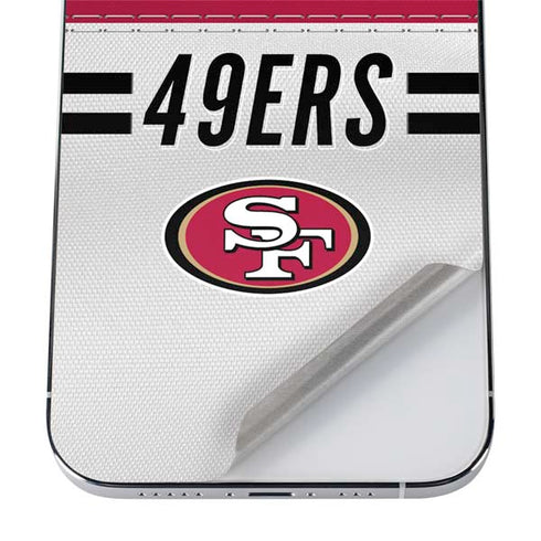 NFL San Francisco 49ers White Striped iPhone 12 Pro Max Skin