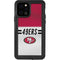 NFL San Francisco 49ers White Striped iPhone 12 Pro Waterproof Case