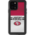 NFL San Francisco 49ers White Striped iPhone 12 Pro Waterproof Case