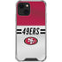 NFL San Francisco 49ers White Striped iPhone 13 Mini Clear Case